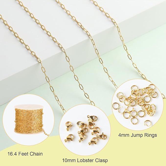 SMYHTGLIF 5 Meters Stainless Steel Paper Clip Chain - Image 2