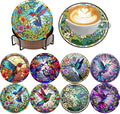 ijbnhd 8 Pcs Hummingbird Diamond Painting Coasters Kits by ijbnhd