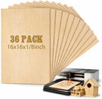 Juexica 36 Pcs 16" X 16"x 1/8" Basswood Craft Sheets 3mm Plywood Board Wood by Juexica