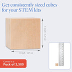 DIY Wooden Cubes 1/2-inch, Unfinished Wood Blocks - Image 4