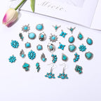 NVENF 32PCS Western Charms for Jewelry Making, Synthetic Turquoise Vintage - Image 3