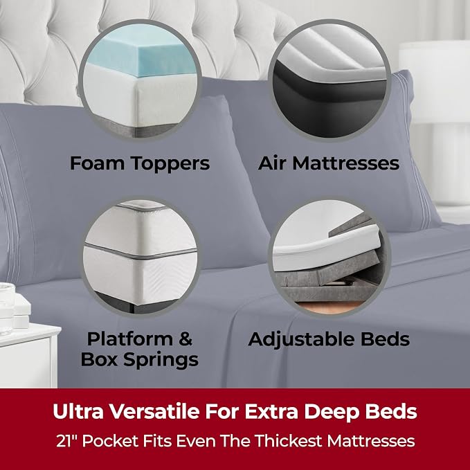Mellanni Extra Deep Twin Sheets - Image 2