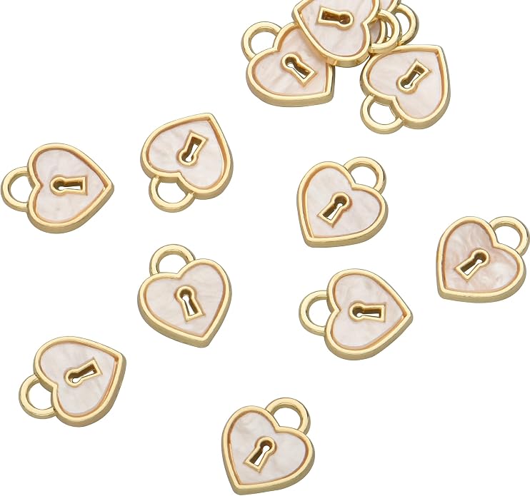 Pack of 20 Shell Charms Gold Plated Pendants Color Retention Pendants by Zicdije