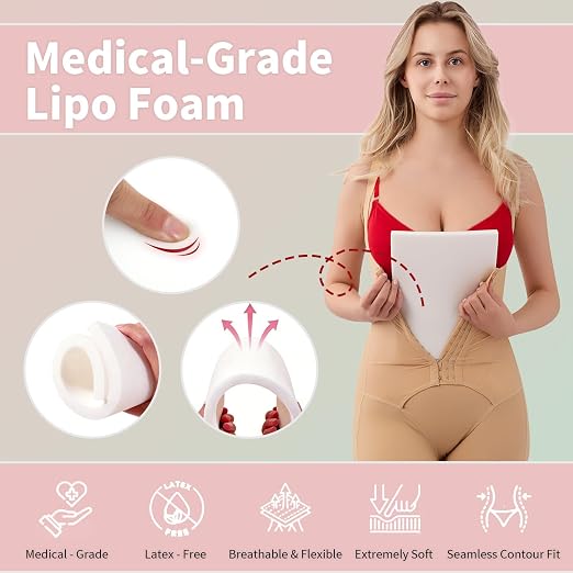 5 Pack Lipo Foam Pads, Tummy Tuck, Flattening Abdominal Compression Garments - Image 6