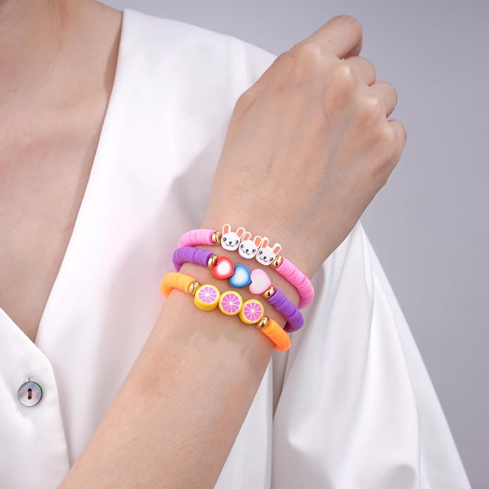 Friendship Bracelets for Girls, 10-Piece Cute Preppy Beaded Bracelet Set for - Image 4