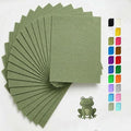 Sage Green Felt Fabric Sheets Stiff 20 Pcs 8" X 12", 1mm Thick Assorted Color by FANOMMI
