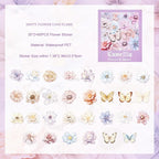 Doraking 60 Pieces Glitter Shiny Flower Stickers - Image 2