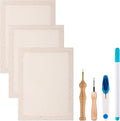 Zuaooz 3PC 10.2''x13.7'' Punch Fabric Frame, Punch Needle kit Includes 3 Wooden by Zuaooz