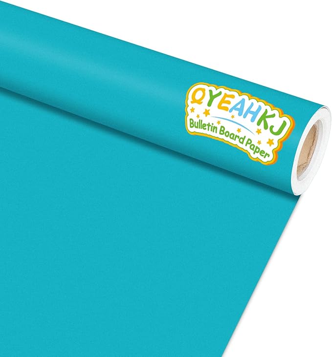 Qyeahkj 17.7in x 20ft Bulletin Board Paper Roll Bulletin Board Background Paper by Qyeahkj