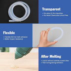 5 Rolls Hot Glue Sticks, Full Size 3 FT Long x 0.43" Diameter Glue Sticks - Image 4
