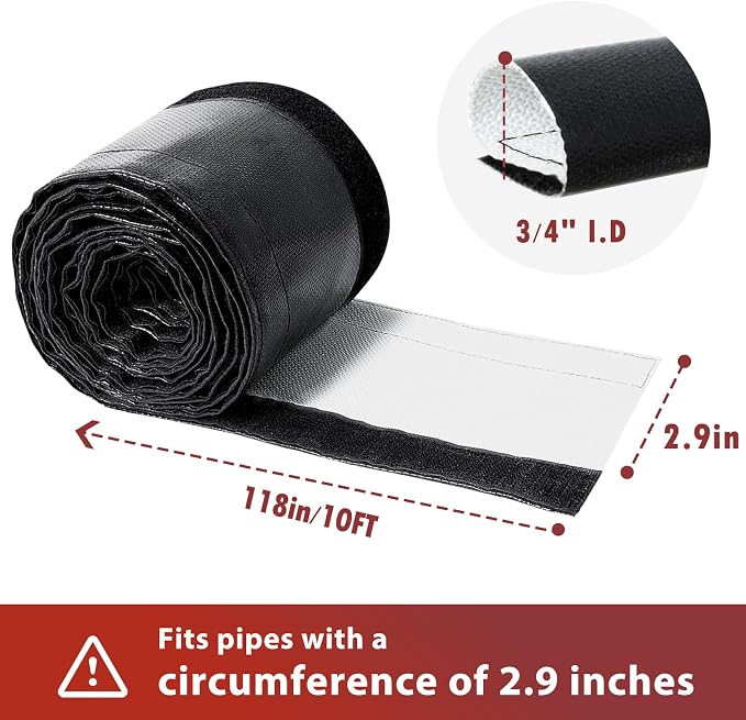 Wire Heat Shield Wrap for Car Hose Lines, 3/4" I.D. x 10FT, - Image 2