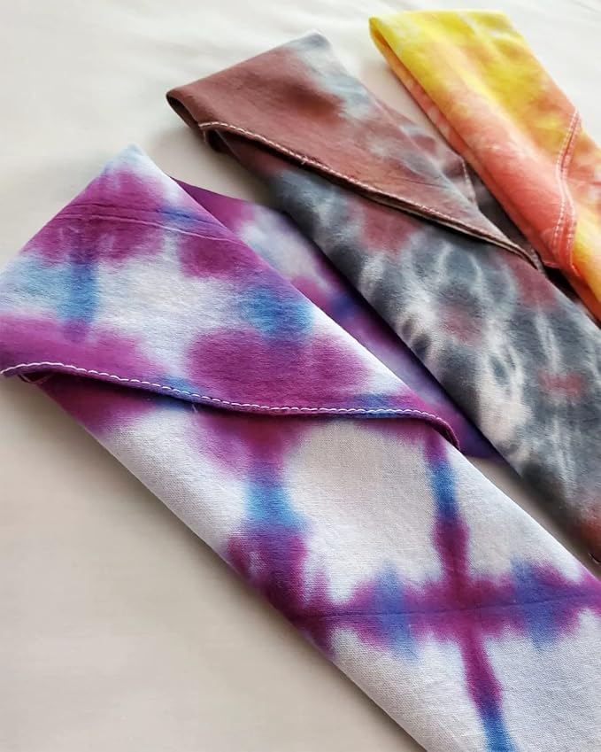 White Bandanas Women Men Large Cotton Tie Dye Party Supplies Plain Head Wrap - Image 9