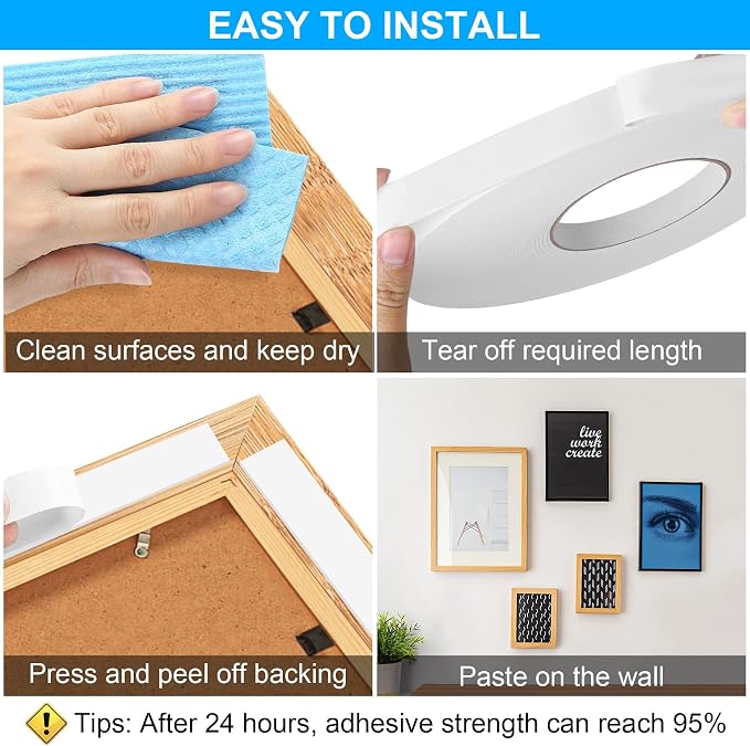 ToLanbbt Double Sided Foam Tape 2.36In x 33FT, Mounting Tape Heavy Duty - Image 5