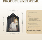 5x7 Vintage Black Picture Frame, Ornate Arched Photo Frame, Glass Front - Image 5