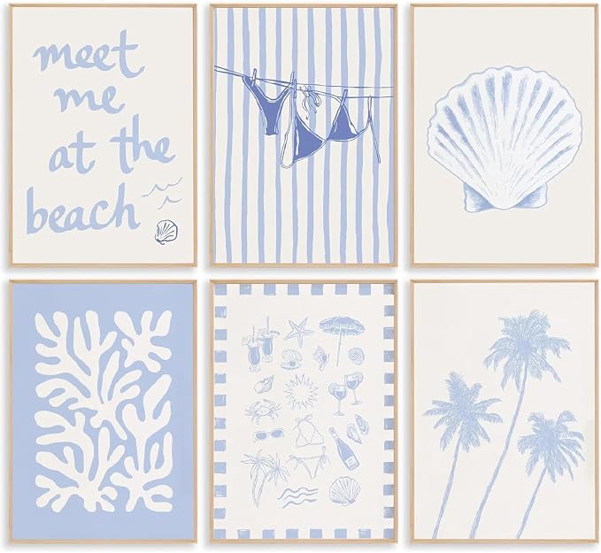 6 Pack Beach Diamond Art Kits for Adults, Summer Diamond Painting Kits for by LEZHIJIA