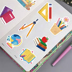 Back to School Stickers 50 pcs School Stickers Students Teacher Science - Image 7