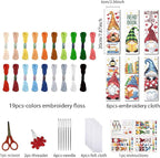 FREEBLOSS 6 Set Cross Stitch Bookmark Kit 11 CT Stamped Cross Stitch Kit DIY - Image 2