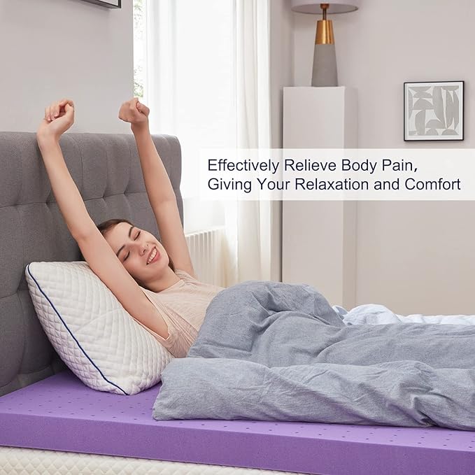 SINWEEK Mattress Topper Twin XL, 2 Inch Gel Memory Foam Mattress Topper College - Image 7