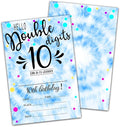 NYCTUG Double Digits 10Th Fill-In Birthday Invitation, Tie Dye Birthday by homepage