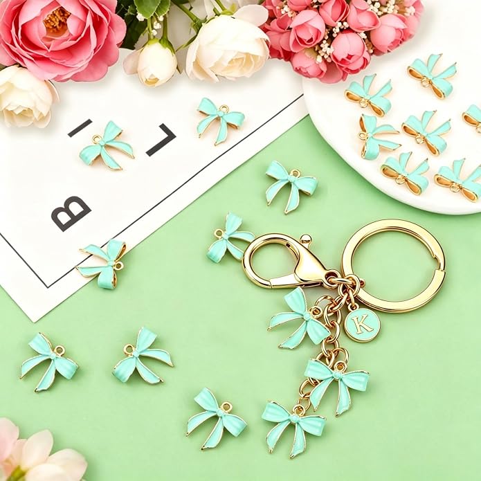 Bow Charms for Bracelet Jewelry Making Cute Bracelet Charms | 18Pcs, Bow Charms - Image 3