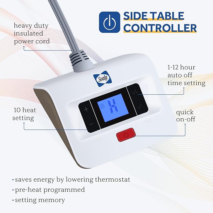Sealy Electric Blanket Full Size, Soft Sherpa Heated Blanket Single Control - Image 4