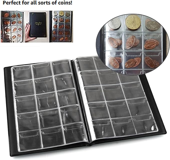 150 Pockets Coin Album, Penny Collecting Book, Souvenir Coins Collection Holder - Image 5