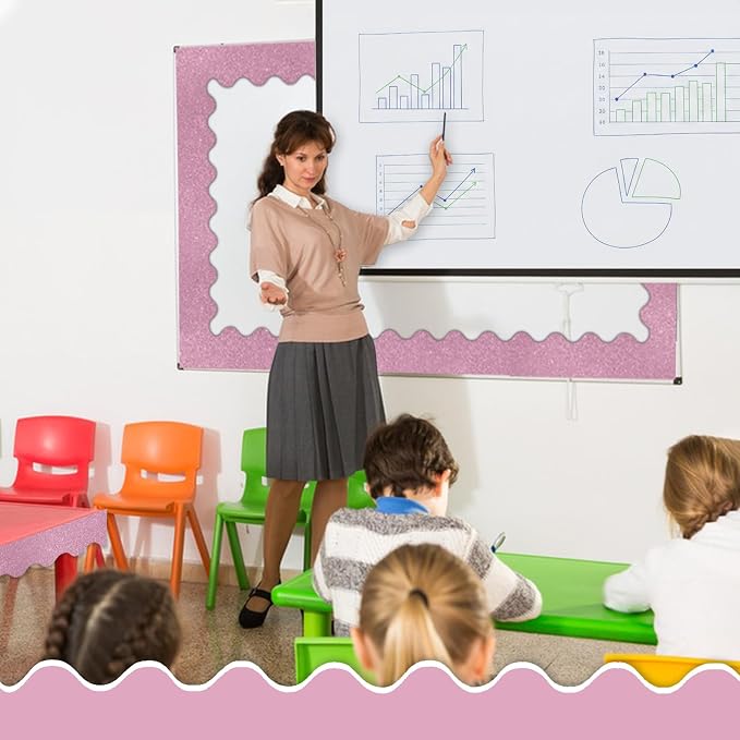 70Ft Shine Bulletin Board Borders，Scalloped Poster Boards Decorations Trim - Image 5