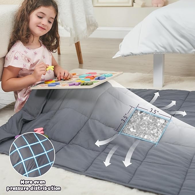 Weighted Blanket Kids 5lbs, Cooling Heavy Throw Blanket - Image 3