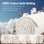 47" x 59" 100% Natural Cotton Quilt Batting, Breathable Crib Size Batting | 200 - Image 5