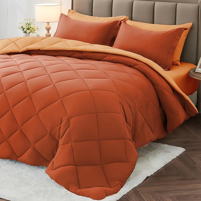 MUXHOMO 5 Pieces Twin XL Comforter Set, Reversible Bed in a Bag Twin XL Size by MUXHOMO