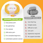 WaldyWop Crochet Kit for Beginners: 2 PCS Easy Complete Knitting Kit - Image 5