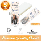 100 Pieces Bookmark Laminating Pouches 2x6 Hot Laminator Sleeves 5 Mil Photo - Image 2
