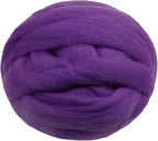 JeogYong Needle Felting Wool, 7.05oz Wool Roving Chunky Wool Yarn, Grape-Purple by JeogYong
