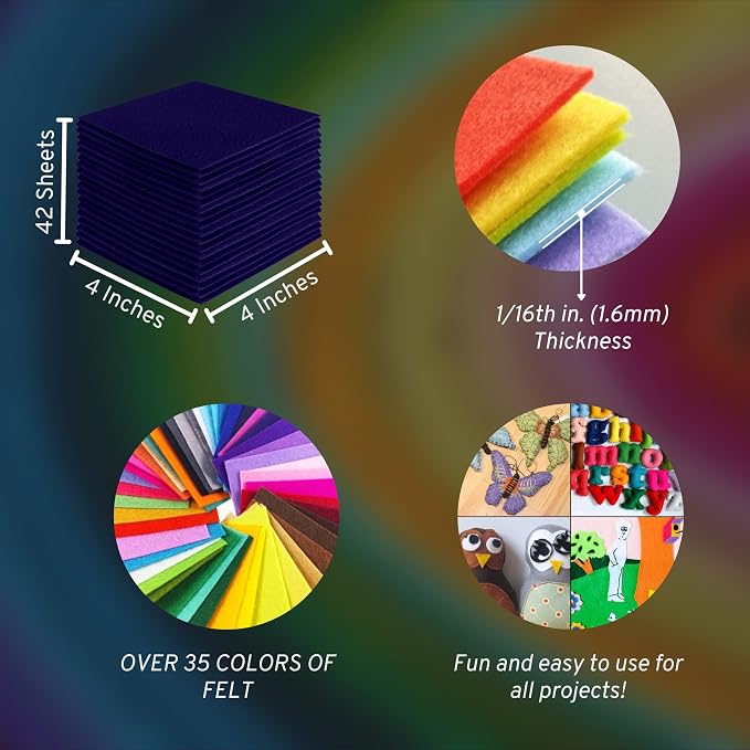 FabricLA Acrylic Felt Sheets for Crafts - Image 3