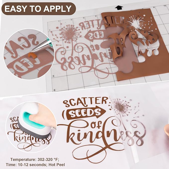 VINYL FROG Chocolate Heat Transfer Vinyl Roll 12" x5ft Matte HTV Vinyl | - Image 3