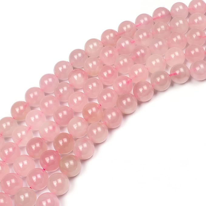 MJDCB 7A Pure Natural Rose Quartz Beads Round Loose Beads - Image 5