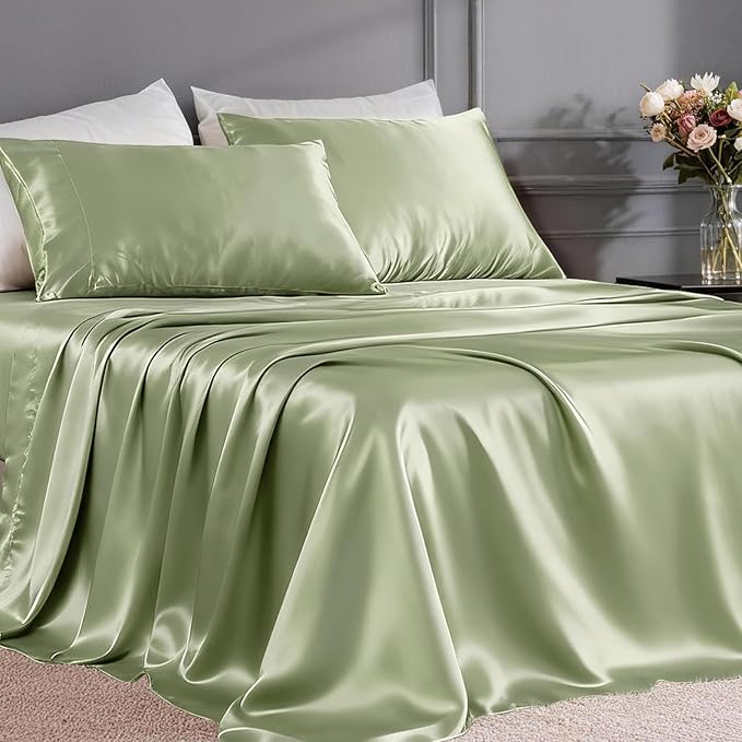 FreshCulture Satin Sheets King Size by FreshCulture