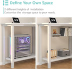 Lufeiya White L Shaped Desk - Image 8