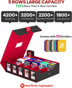 Trading Card Storage Box, 5 Row Card Deck Case - Image 2