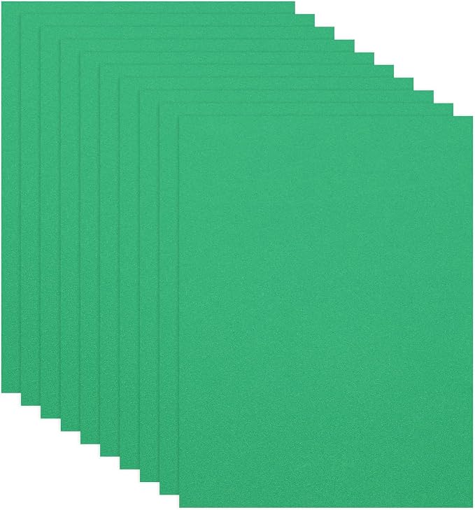 PATIKIL 10Pcs Green EVA Foam Sheets, 15.7 x 11.8 Inches 1mm Thick Foam Sheets by PATIKIL