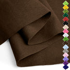 Soft Felt Fabric Sheet 18" x 36", 1.6mm Acrylic Craft Felt, Dark Brown | Soft by AblemeDeco