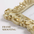 Cuspin 8x10 Picture Frame Vintage Gold Frames, Elegant Photo Frame - Image 2