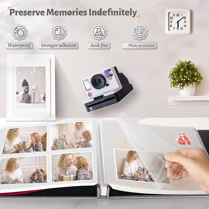 Artfeel Photo Album Self Adhesive Scrapbook, 60 Pages Large Photo Book - Image 2
