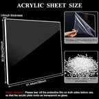 Roowest 2 Pcs 24 x 36 Inch, 1/4 Inch Thick Clear Acrylic Sheet Plastic Sheet - Image 2