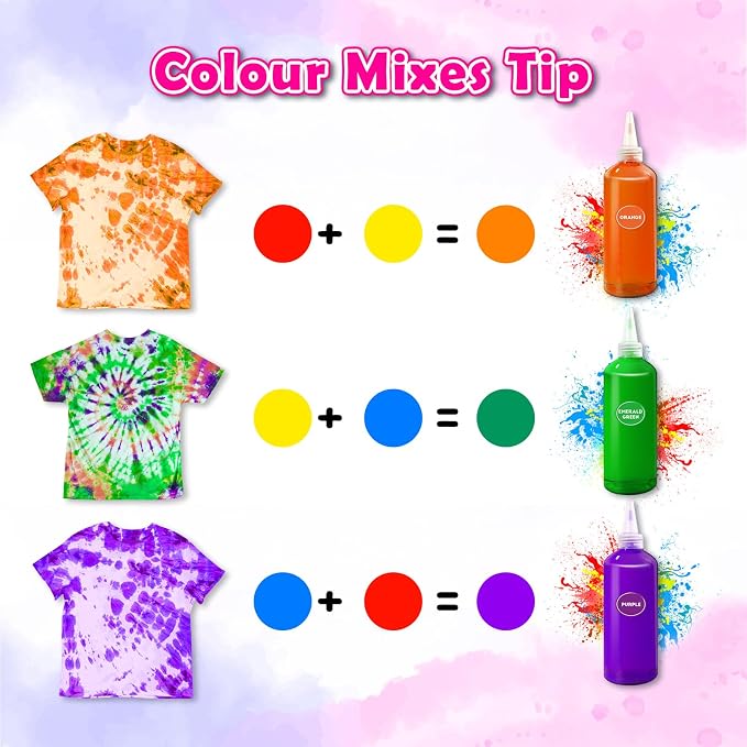 PATIFEED Tie Dye Kit for Kids and Adults, 14 Colours | 80ML Bottles, Gifts for - Image 4