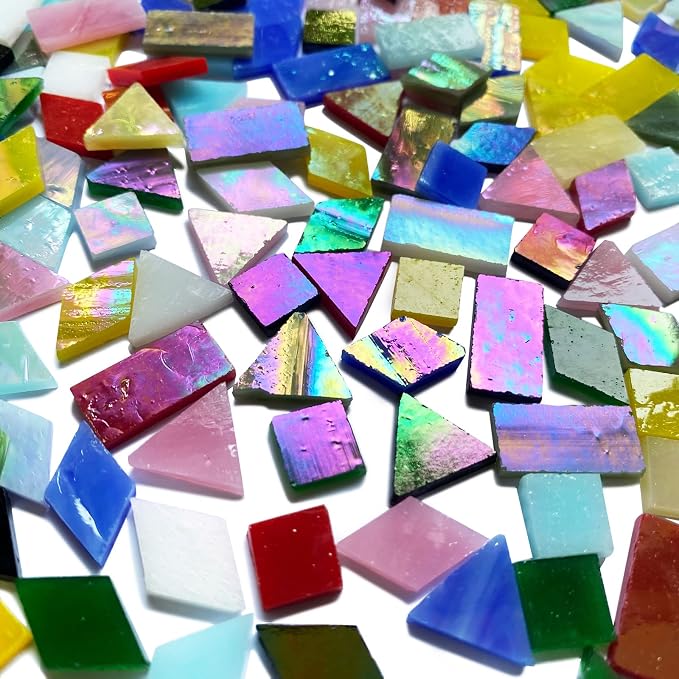 510 Pieces Iridescent Glass Mosaic Tiles - Image 2