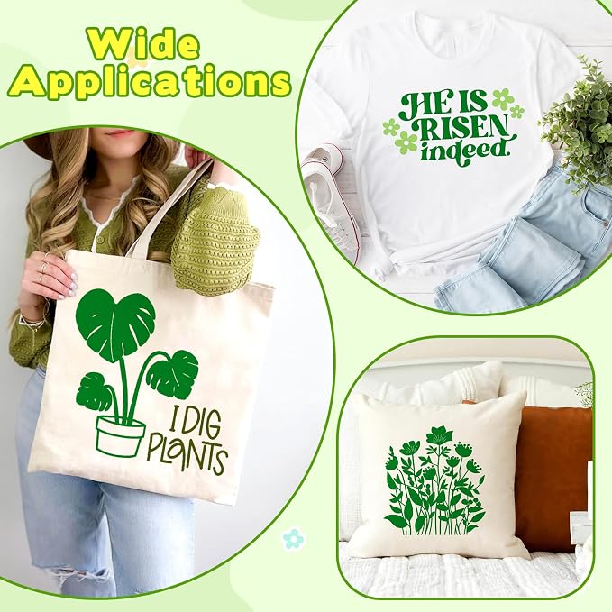 Tintnut Spring Green Heat Transfer Vinyl, easy cut & weed, stretch washable - Image 5