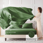 MUXHOMO 7 Pieces King Comforter Set, Seersucker Bed in a Bag King Size - Image 3