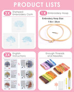 TINDTOP Embroidery Kit for Adult, 3 Pack Embroidery DIY Starter Kit | - Image 2