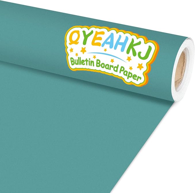 Qyeahkj 17.7in x 20ft Bulletin Board Paper Roll Bulletin Board Background Paper by Qyeahkj